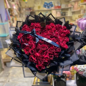 Heart In Imported Roses