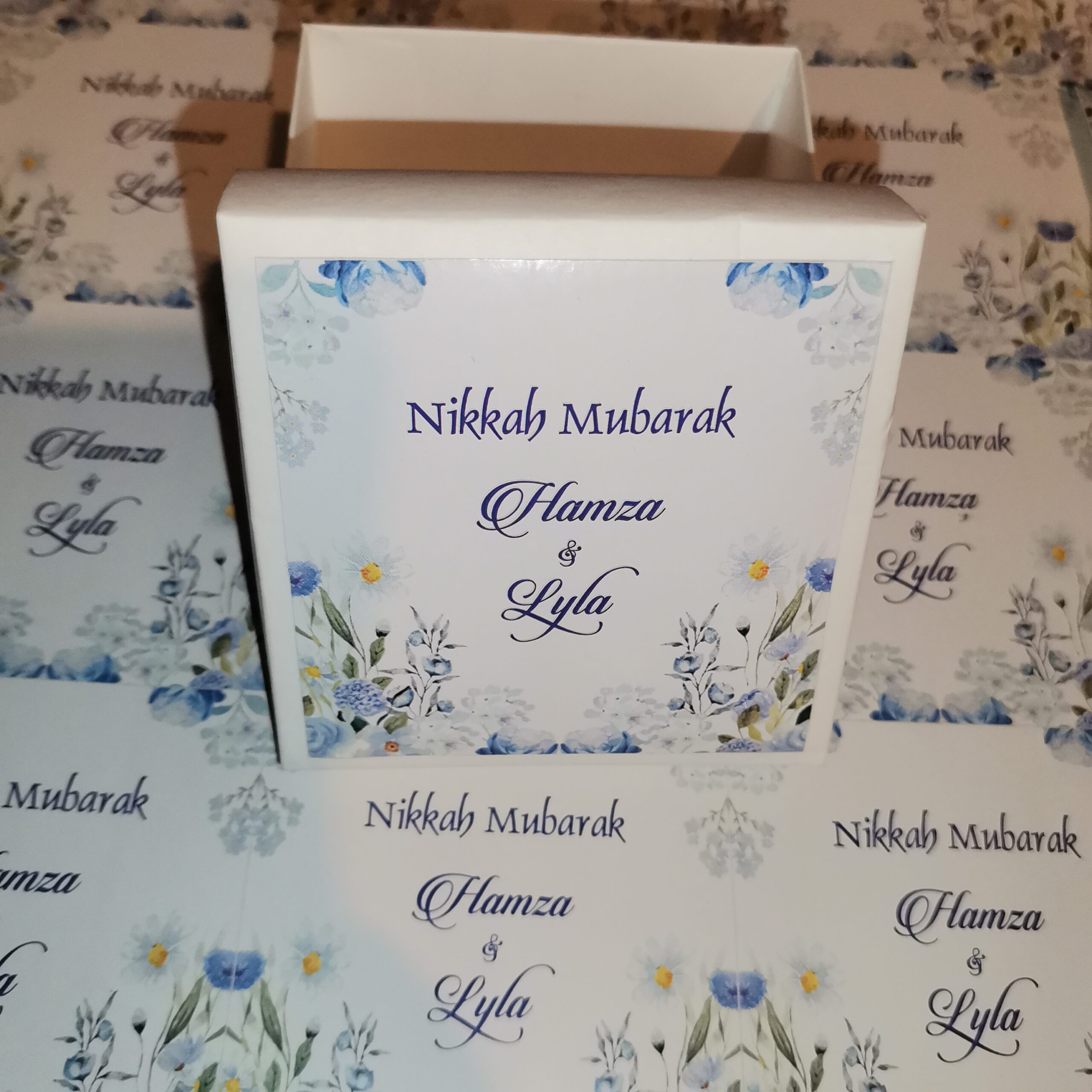 Floral Box With Couple Name