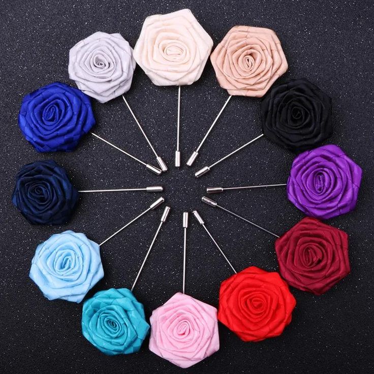 Long-Needle Satin Lapel Pins